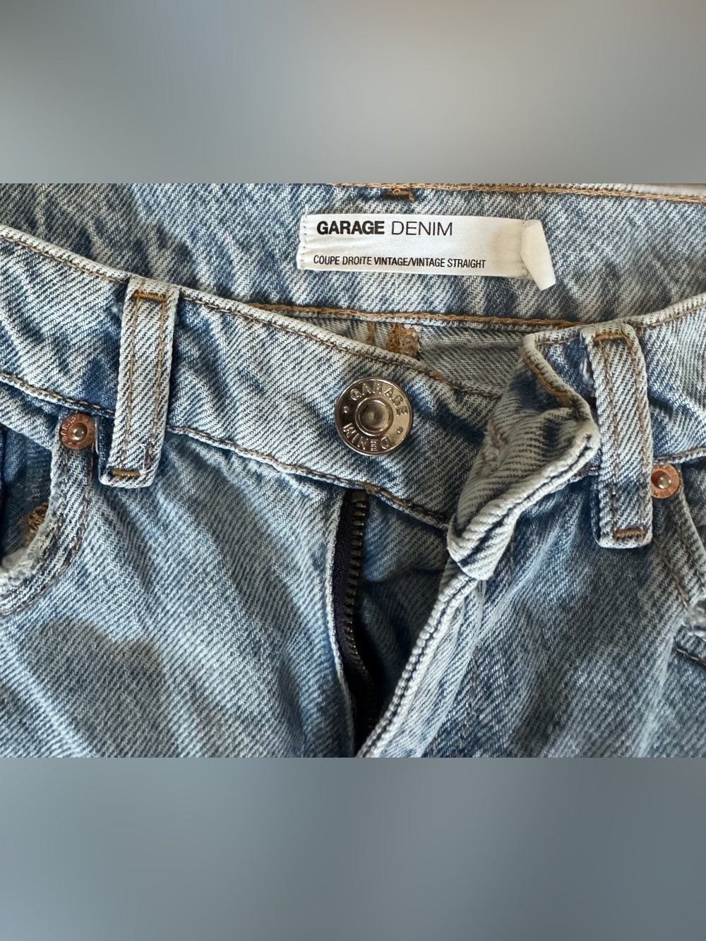 Garage Denim Y2K Vintage Straight Leg Light Wash Womens Jeans | Size 3 - Picture 3 of 5
